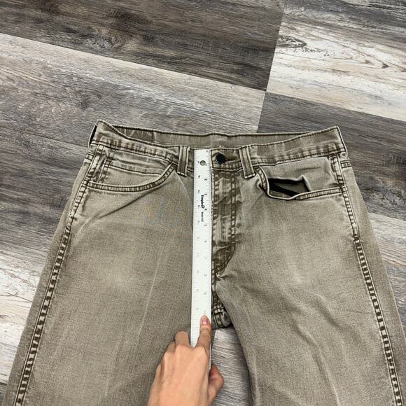 Levis 511 Black Tab Faded Light Wash Muted Tan Mens 32x30 Slim Fit Denim Jeans - Picture 11 of 13